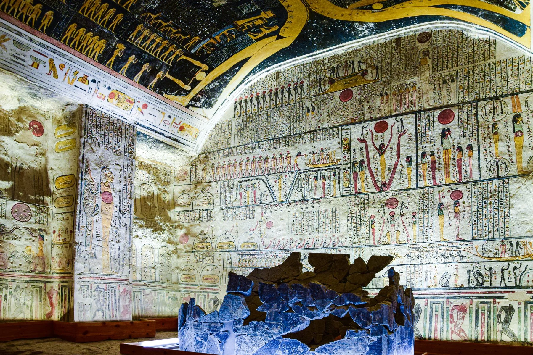 The painted burial chamber of Ramesses VI in the Valley of the Kings