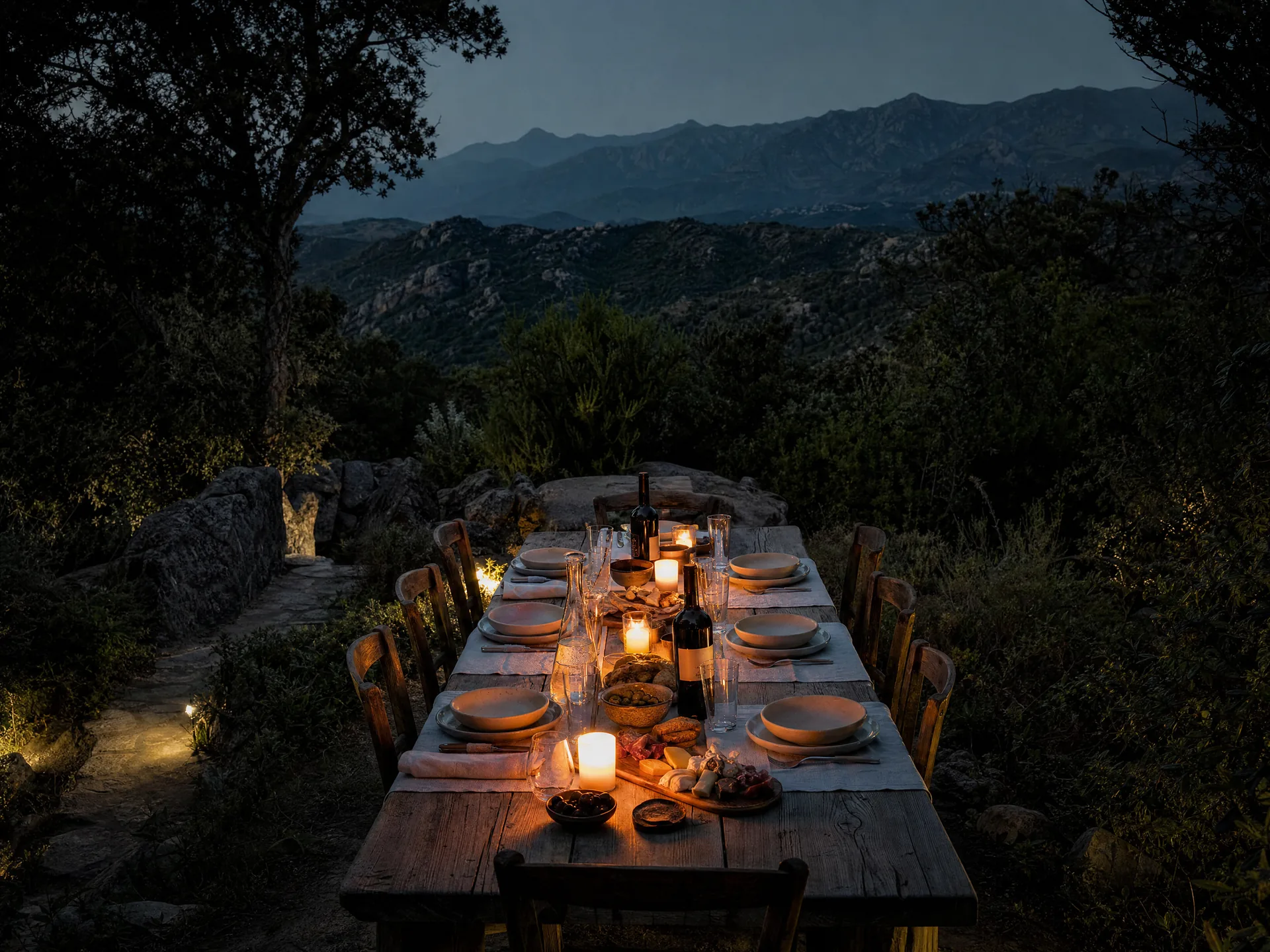 Stone residence in the Corsican maquis