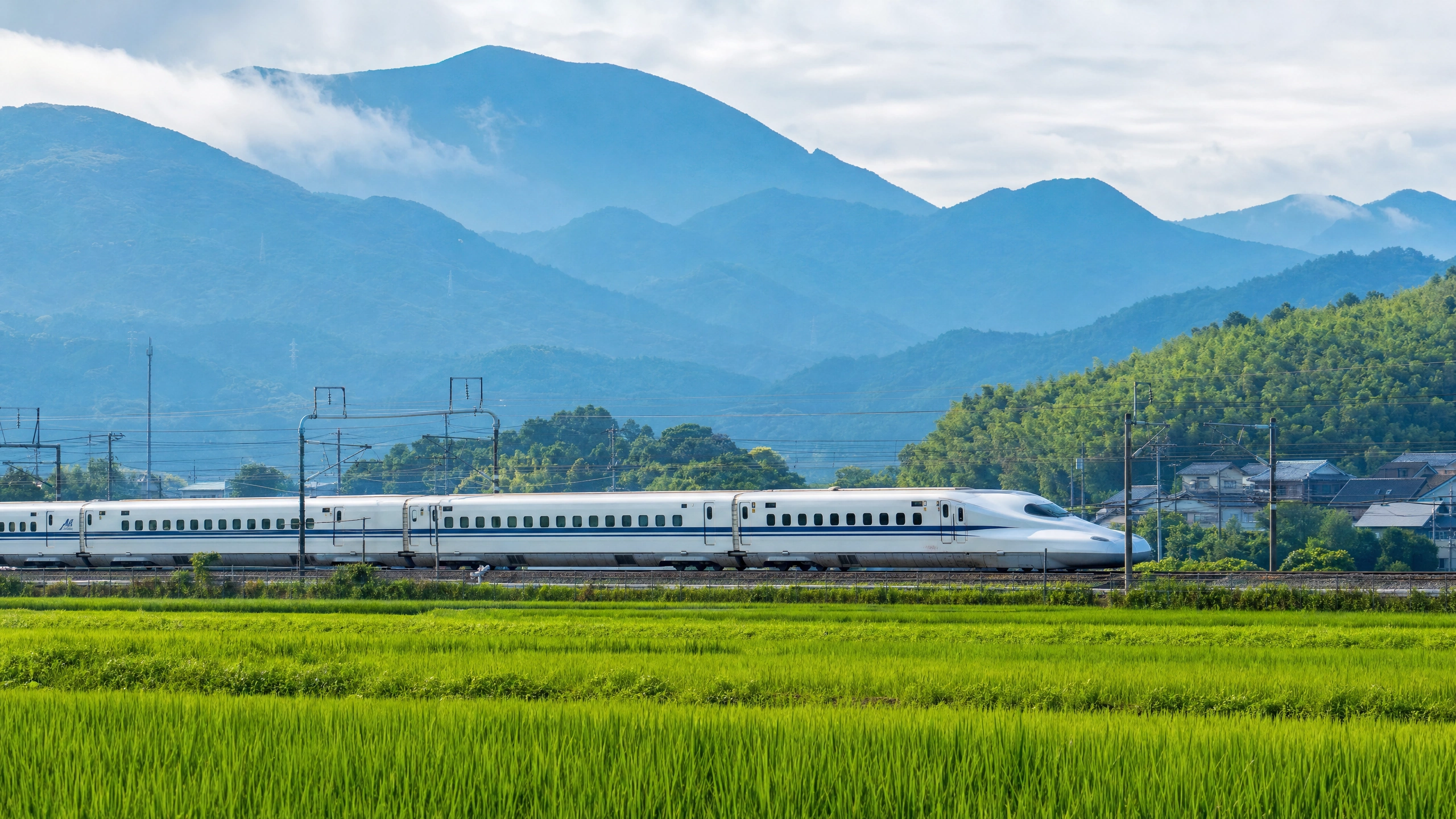 Landscape passing from the train to Kaga