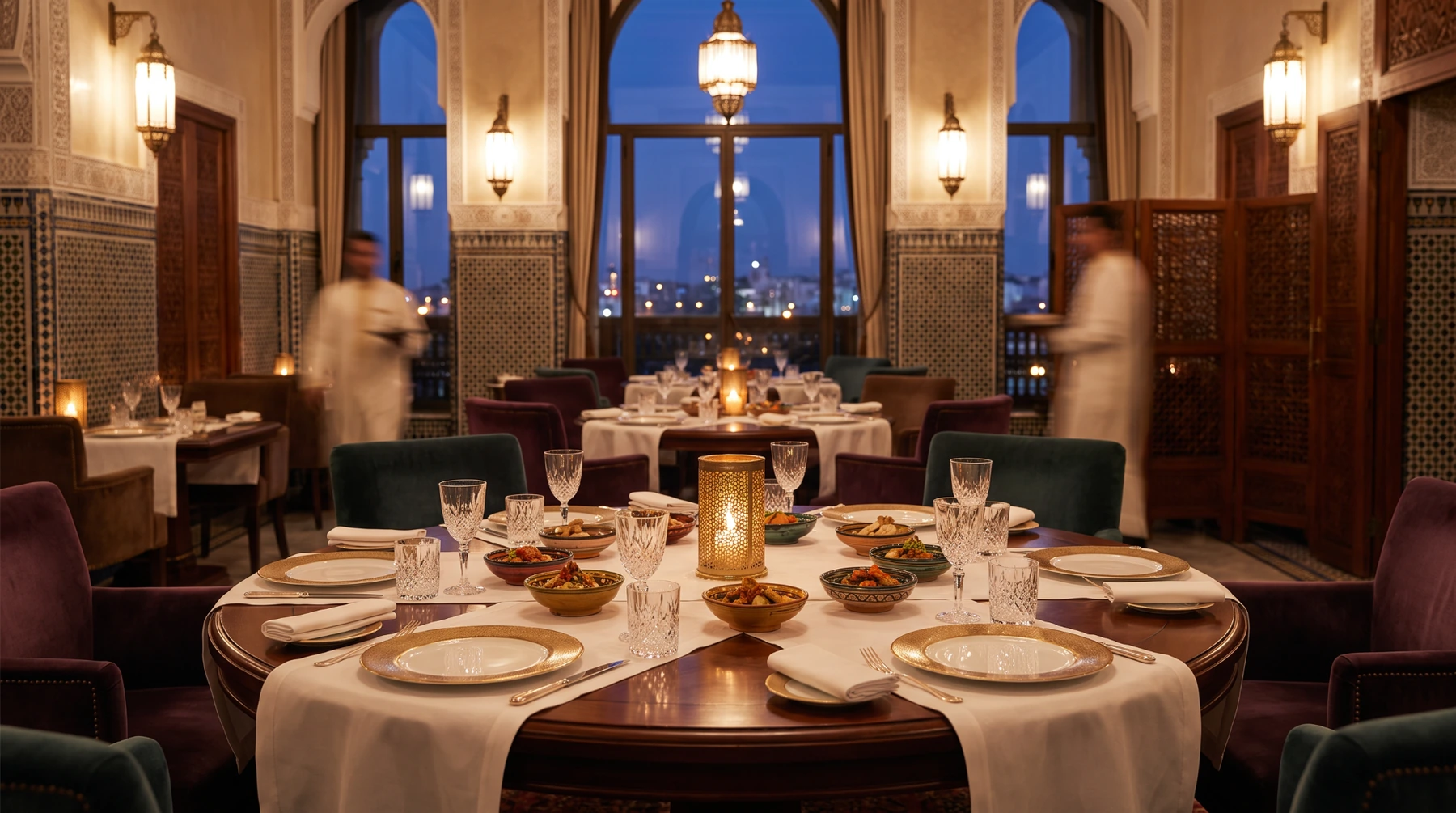 La Grande Table Marocaine above the city
