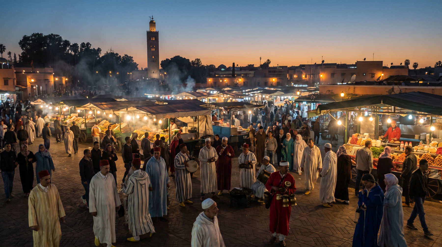 Marrakech at dusk, the last evening