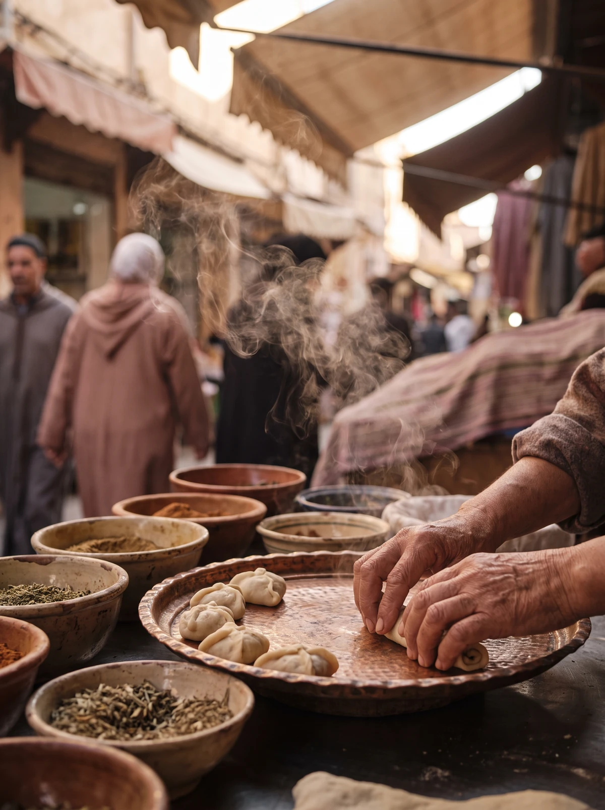Casablanca street food over charcoal