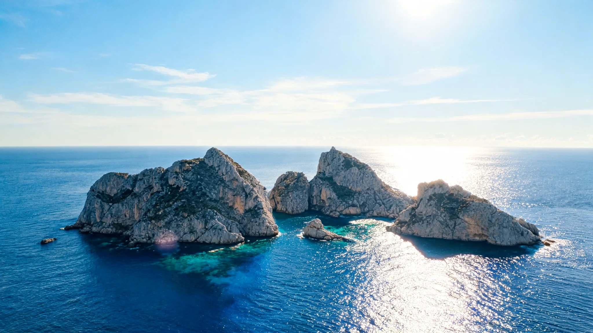 The Sirenuse islands from above