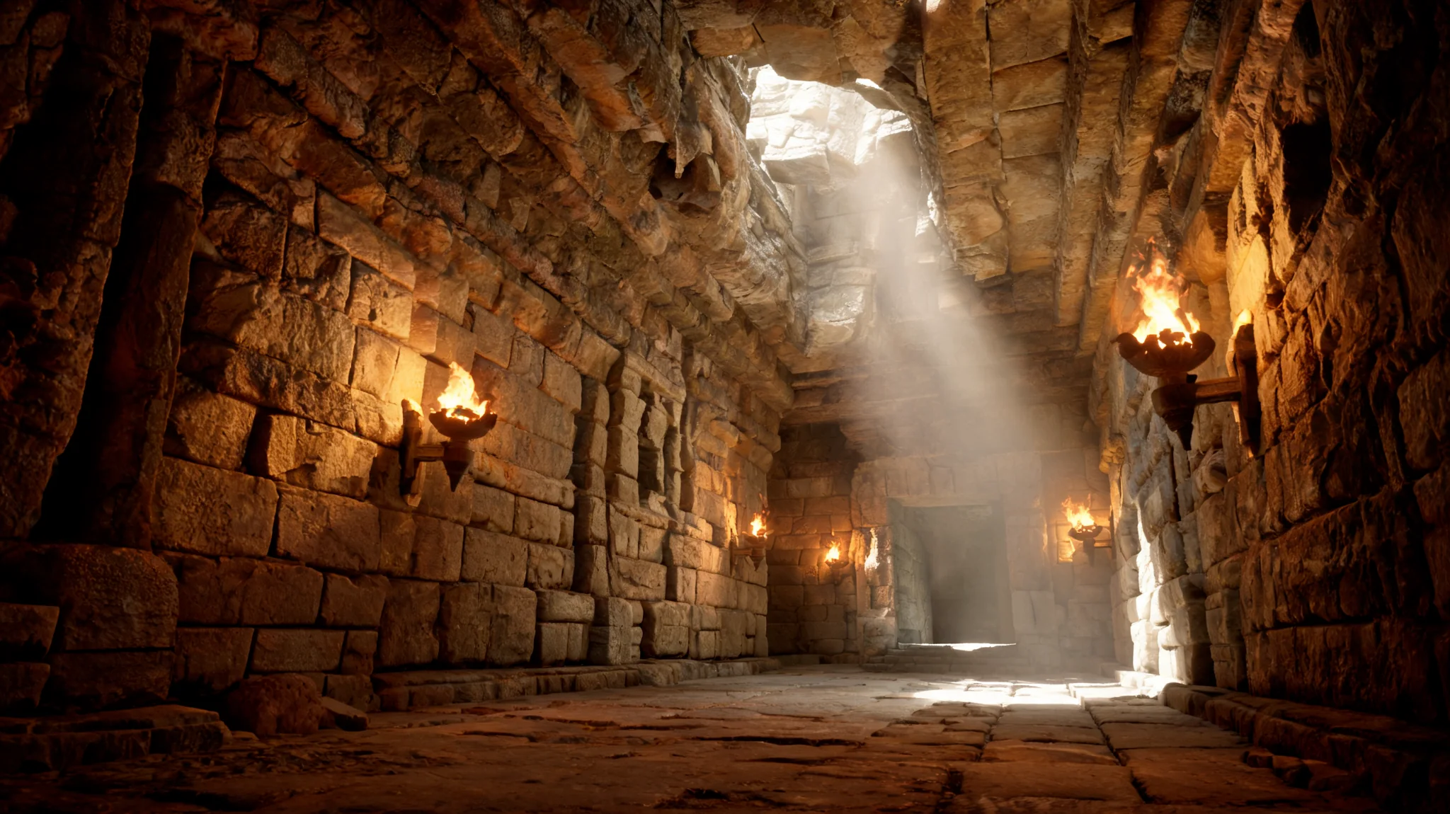Ancient underground stone chamber