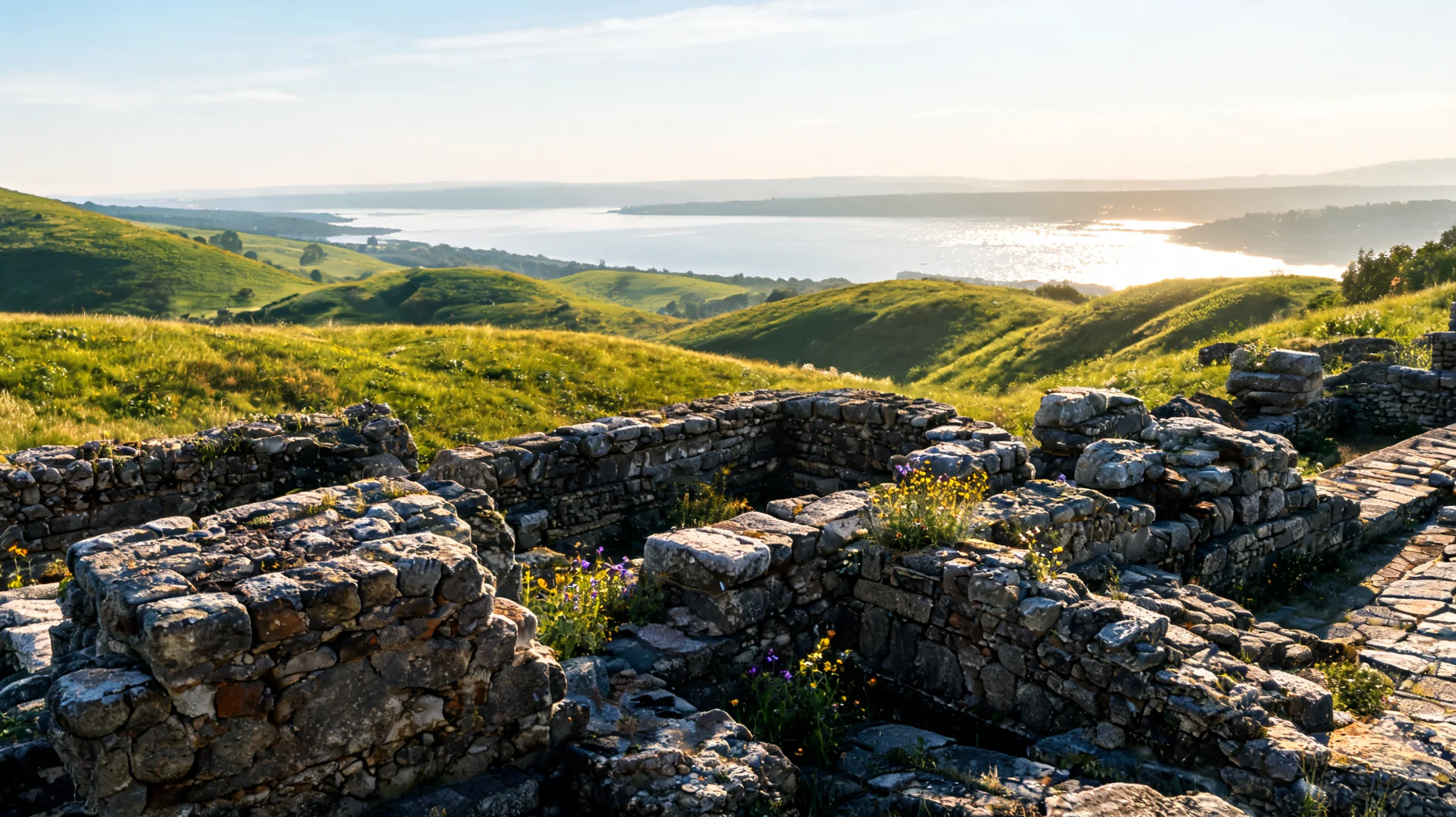 Ancient ruins overlooking the Aegean coast